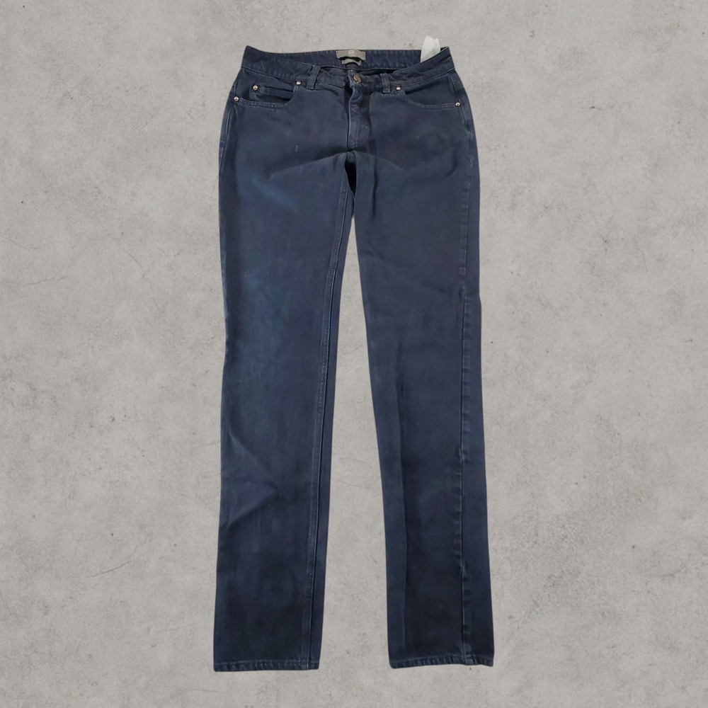 Alexander McQueen Jeans Men 32x32 Black Slim Fit Designer Denim Crest Casual Y2K